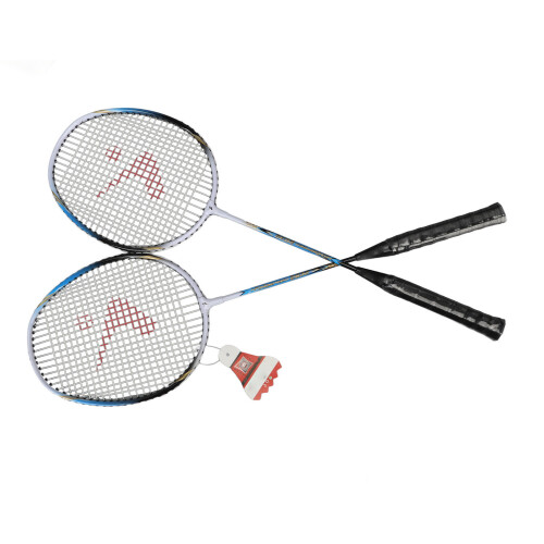 Paar blaues Badmintonschläger-Set aus 2