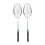 Paar blaues Badmintonschläger-Set aus 11