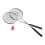 Paar blaues Badmintonschläger-Set aus 4