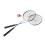 Paar blaues Badmintonschläger-Set aus 6