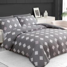 (Polka Dots Grey, Double (200 x 200 cm)) Premium Reversible Duvet Cover Set – Ultra-Soft Luxury Bedding in Single, Double, King & Super King Sizes |