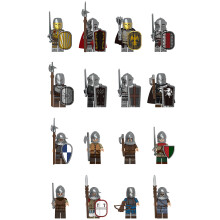 16pcs Medieval series Territory Empire Forbidden Army Knights Soldiers Militia Soldiers Crossbowmen Minifigures Toys