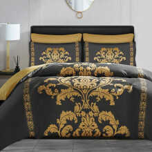 (Damask, Double (200 x 200 cm)) Premium Reversible Duvet Cover Set – Ultra-Soft Luxury Bedding in Single, Double, King & Super King Sizes |