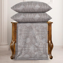 (Vintage Grey, SINGLE) Luxury 4PCS Complete Printed Bedding Set, 1x Duvet Cover 1x Matching Deep Fitted Sheet and 2x Pillowcase Reversible
