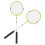 Badmintonschläger, Eisenlegierung, Nylon, 1