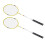 Badmintonschläger, Eisenlegierung, Nylon, 6