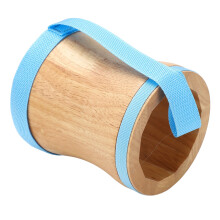 Handtrommel-Set aus Holz mit Schaffell-Oberseite,