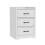 Living And Home Modern 3-Drawer MDF Bedside Table 3