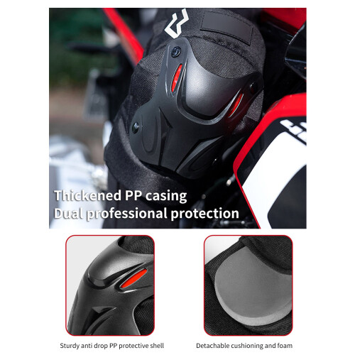 BSDDP Motorrad-Knieschoner, 2-teiliges Set, 2