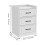 Living And Home Modern 3-Drawer MDF Bedside Table 6
