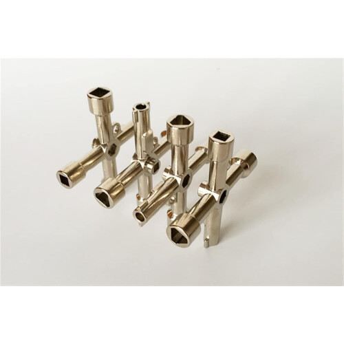 Multifunction electrical control cabinet elevator triangle key with screwdriver for train subway faucet water meter valve lock 1pc 2