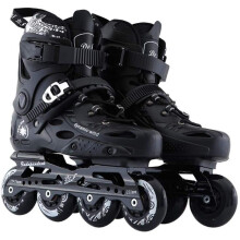 Inline Skates Adjustable Roller Original Inline Speed Skates Professional Adult Size 3543, 2 Colours Black 39