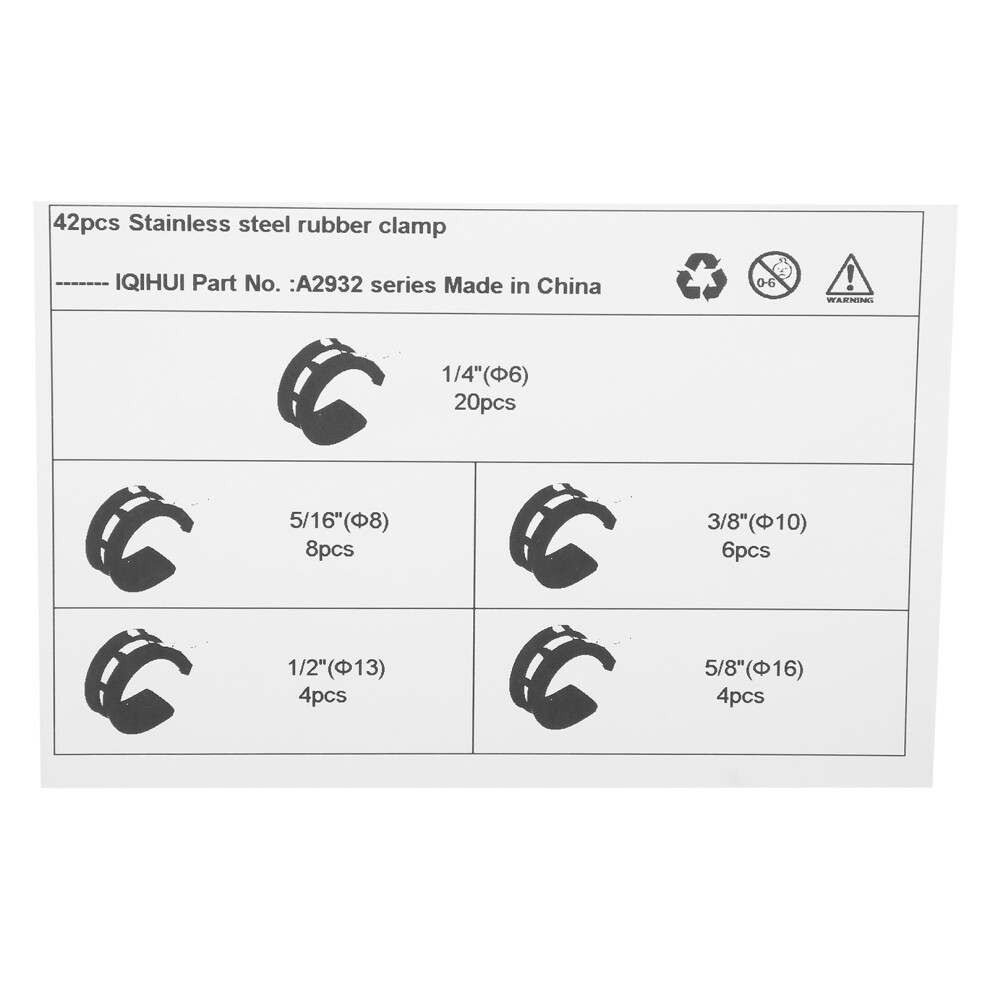 42-Teiliges R-Typ-Rohrschellen-Sortiment Aus 8223848525913