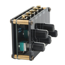 Mini-Stereo-Audiomixer, 4-Kanal, Acryl, Metall,