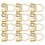 12Pcs Finger Picks Einstellbare Edelstahl Banjo 3
