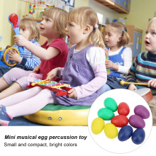 10Pcs Mini Musical Eier Bunte Hand Kunststoff Ei