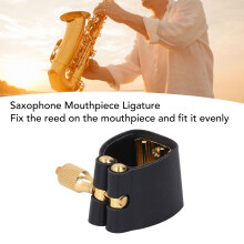 Saxophon-Mundstück-Blattschraube, Lederband mit