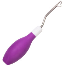Bent Locking Hook for Carpet Making Knitting, Crochet-Purple