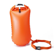 Swimming Buoy for Open Waters, Safety Swimming Float Bag for Swimmers, Triathletes, Snorkelers and Surfers, Orange