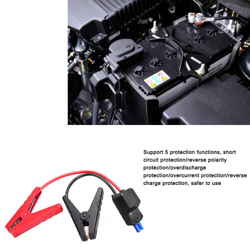 Auto-Starthilfekabel, Booster, Kabelclip, 2