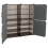 Living And Home 6-Tier Adjustable Shoe Storage Cabinet with Doors, Dark Grey 4