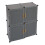 Living And Home 6-Tier Adjustable Shoe Storage Cabinet with Doors, Dark Grey 3