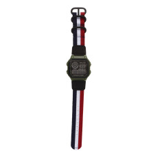 Digitale Sportuhr, Canvas-Armband, leuchtend,