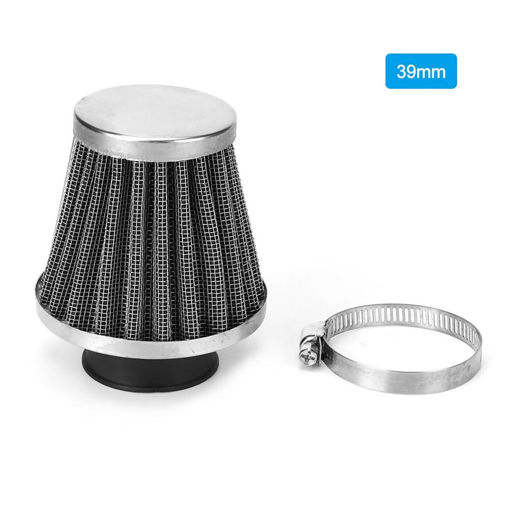 Clamp-On Pod Intake Filter Motorcycle Air Filters Reusable Air Filter Adjustable Intake Filter Vibration Absorbing Flange Universal Fitment For Bikes 9139052941878