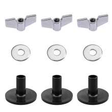 18-teiliges Trommelzubehör-Set, schwarze Trommeln,