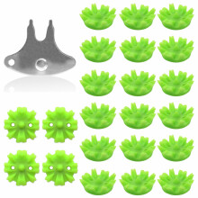22 Green Cricket Replacement Spikes with Spanner