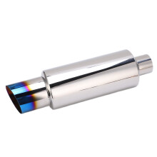 Silenziatore di scarico in acciaio inox lucidato con effetto di sovralimentazione e turbolenza, design a flusso diretto per una riduzione del rumore