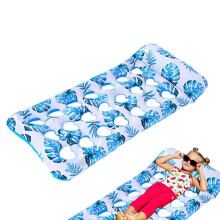 Swimming Cushion, Foldable Water Bed with Air Lounger, Outdoor Water Fun, Blue