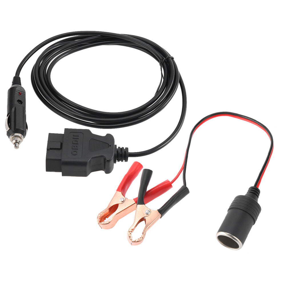 Car Memory Saver Obd Ii Diagnostic Cable Vehicle Ecu Emergency Power Supply W/ Plated Pins Universal Obd Compatibility Long Cable Design Gold 9139052876644