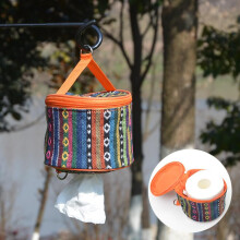 FGX Outdoor Toilet Paper Storage Holder, Tissue Box, for Camping Tent (Orange)