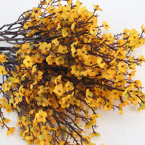 Τεχνητά λουλούδια Babys Breath, ζωηρό κόκκινο ύφασμα από αληθινή αφή, υψηλής ποιότητας 2