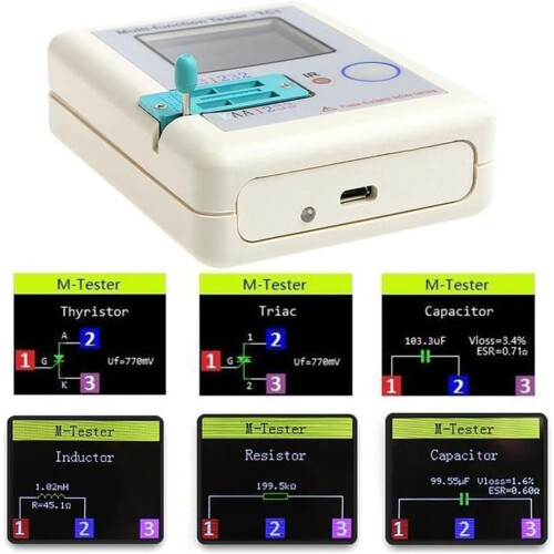 MultiFunction Transistor Tester LCRTC1 Colorful Display Backlight Transistor for Diode Triode Capacitor Resistor Infrared Wave Detection 2