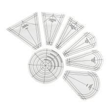 Pack of 10 Acrylic Regular Plate Templates Quilting Templates Ruler Sewing Stencils Quilting Ruler Patchwork Templates