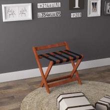 Folding luggage racks for hotels, folding luggage racks, countrystyle, made of solid wood, for rooms, hotels, luggage racks (Color: A) (C)