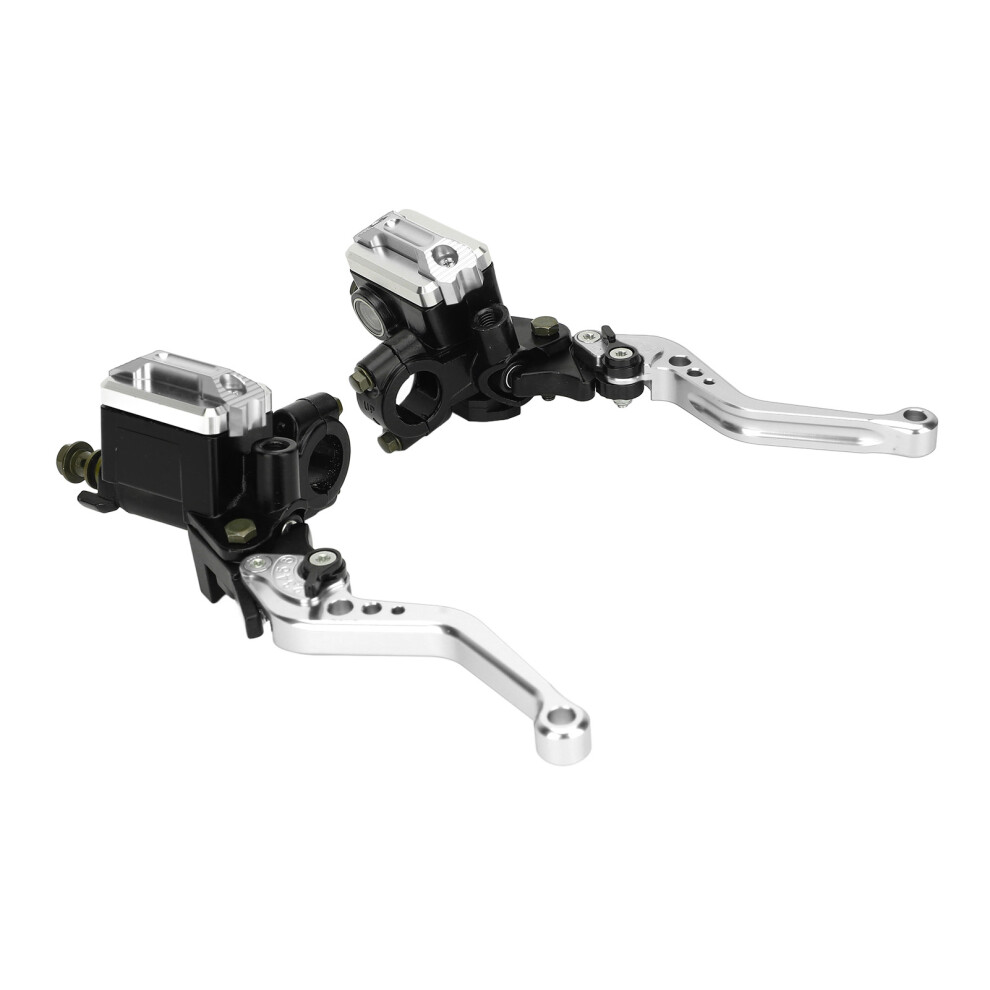 Universal Aluminum Alloy Hydraulic Brake Clutch Lever Kit For 22Mm Handlebar Silver 4991367048261