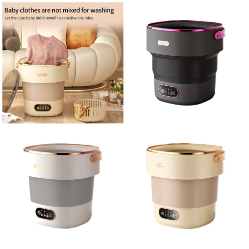 Lightweight Portable Mini Washer Foldable Washing-gray US 2
