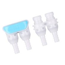 Connecteur d'injection d'eau barbelé en plastique à déconnexion