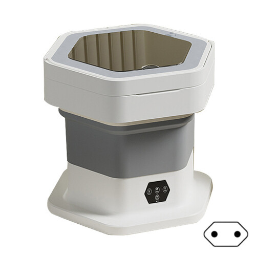 Travel Friendly Folding Washing Machine with Dry-Light Grey