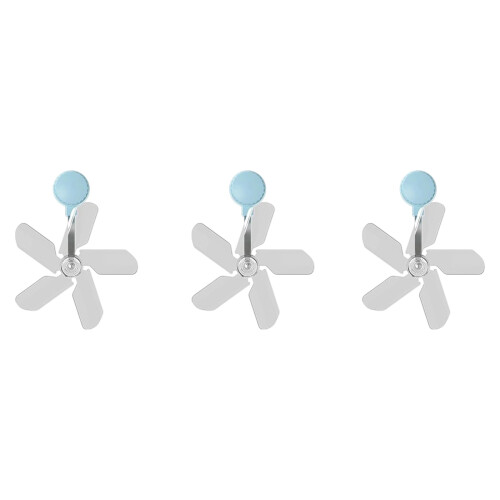 3Pcs Wall Mounted Conditioning Guide Fan Adjustable-Sky blue