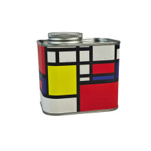 Tinplate Vintage Sealing Canister Coffee Storage Jar Kitchen-A