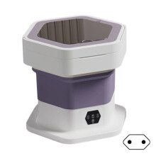 Space Saving Portable Washing Machine Plastic Texture-Purple