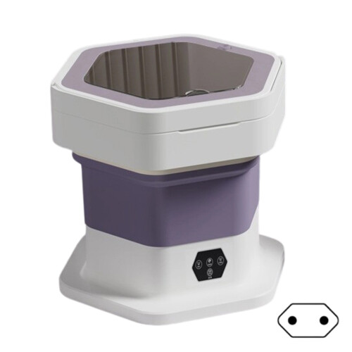 Space Saving Portable Washing Machine Plastic Texture-Purple