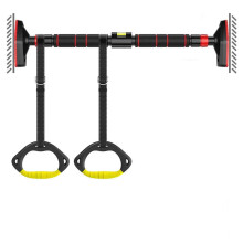 PullUp Bars, Portable Horizontal Bar, PullUp Bar with Rings, Wall Mounted Fitness Bar, Load 250 kg