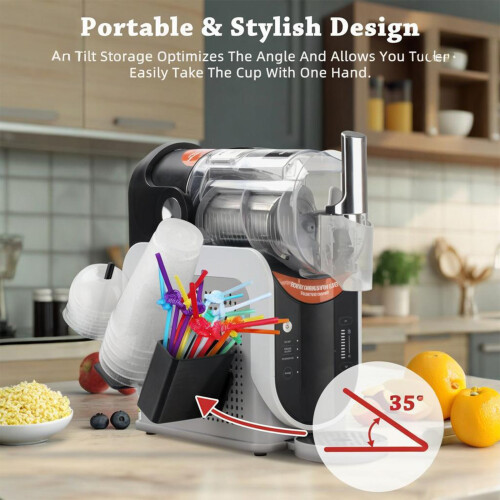 Side Attach Storage Solution For High Capacity Blenders Tilted 1
