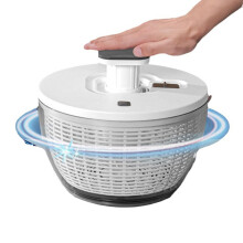 Plastic Salad Dryer and Vegetable Washer Manual Spin Function