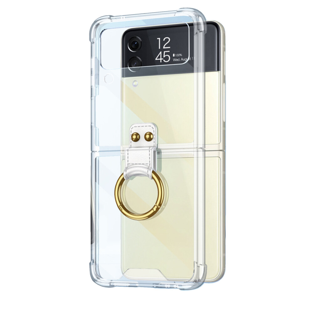 Galaxy Z Flip 4 Case, Hinge Protection Full-Body Protection Shockproof Case With Ring Kickstand For Samsung Galaxy Z Flip 4 5G (2022), Slim Design (1) 9486358057889